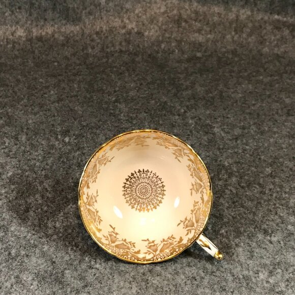 Paragon Double Warrant Vintage Gold Overlay Peach Cup, Collector's Item - Picture 2 of 8